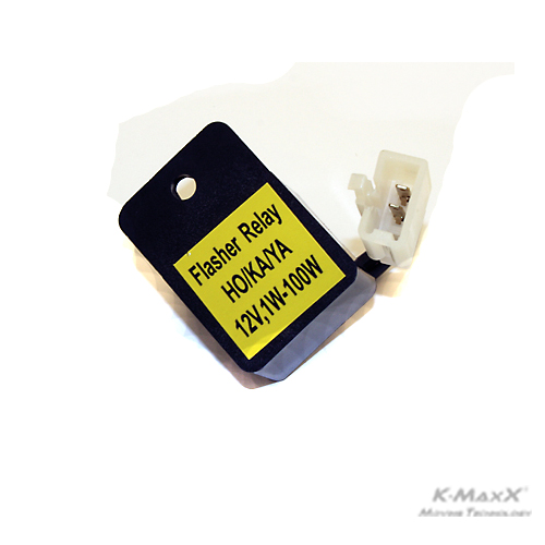 Elektronisches Blinkrelais mit 2-Pol Flachstecker (Yamaha, Kawasaki, Suzuki etc.) Elektronisches Blinkrelais mit 2-Pol Flachstecker (Yamaha, Kawasaki, Suzuki etc.)